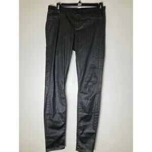 Helmut Lang Chocolate Pull On Faux Leather Pants Sz 28